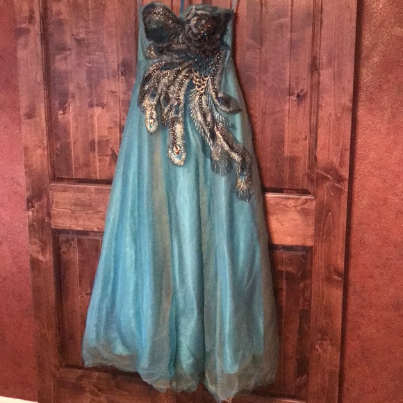 Peacock Party Dress